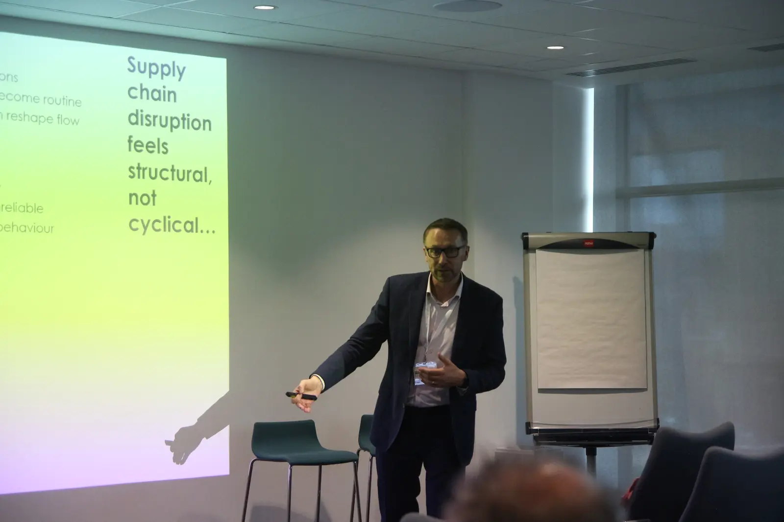 Sean Culey presenting in the opening session at AI Reality Check, MTC Coventry